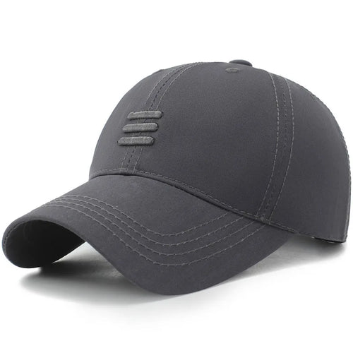 Three Horizontal Lines Embroidery Baseball Caps Spring and Autumn