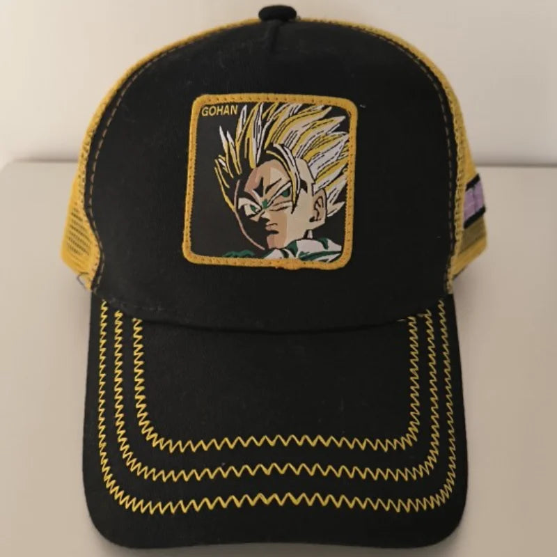 Dragon Ball Z Baseball Hat Goku Super Saiyan Cartoon Mesh Sunhat for