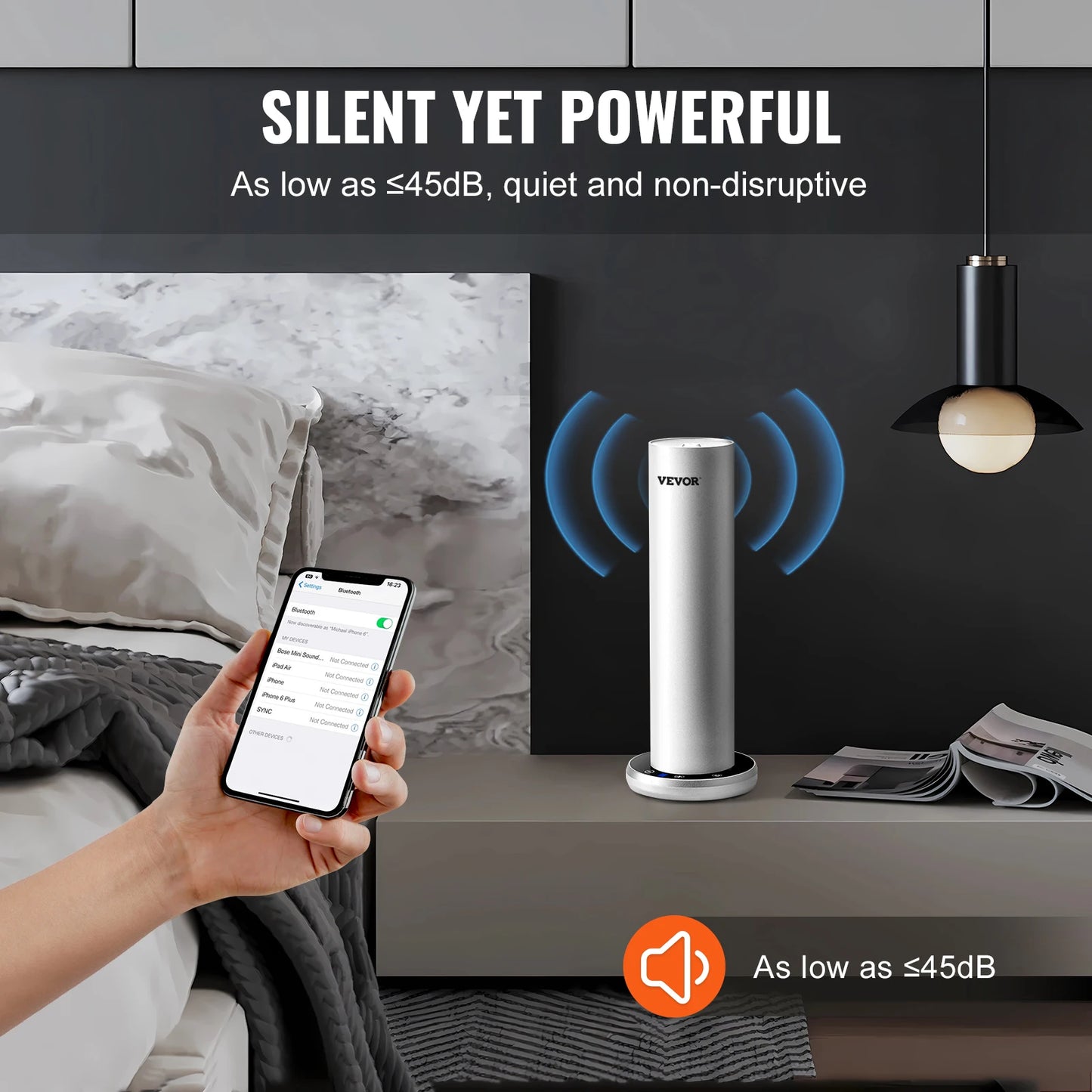 VEVOR Scent Air Machine Bluetooth Smart Cold Air Diffuser Waterless Essential Oil Scent Air Diffuser Floor Aromatherapy Machine