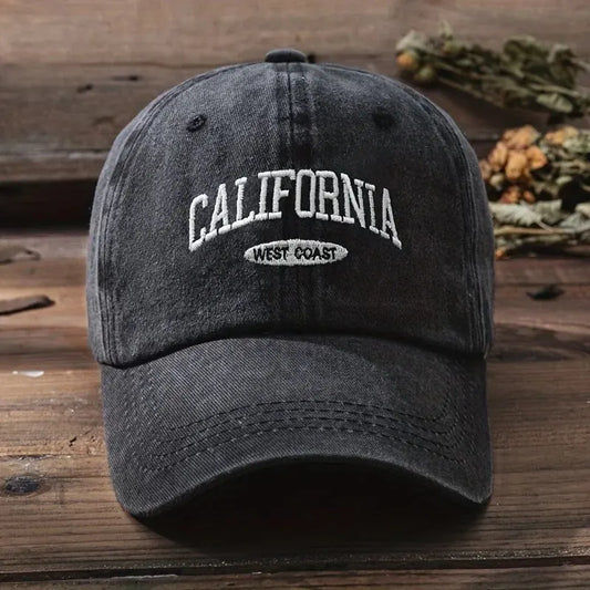 Cotton Retro Vintage Baseball Cap Men Women Denim Embroidered Letters