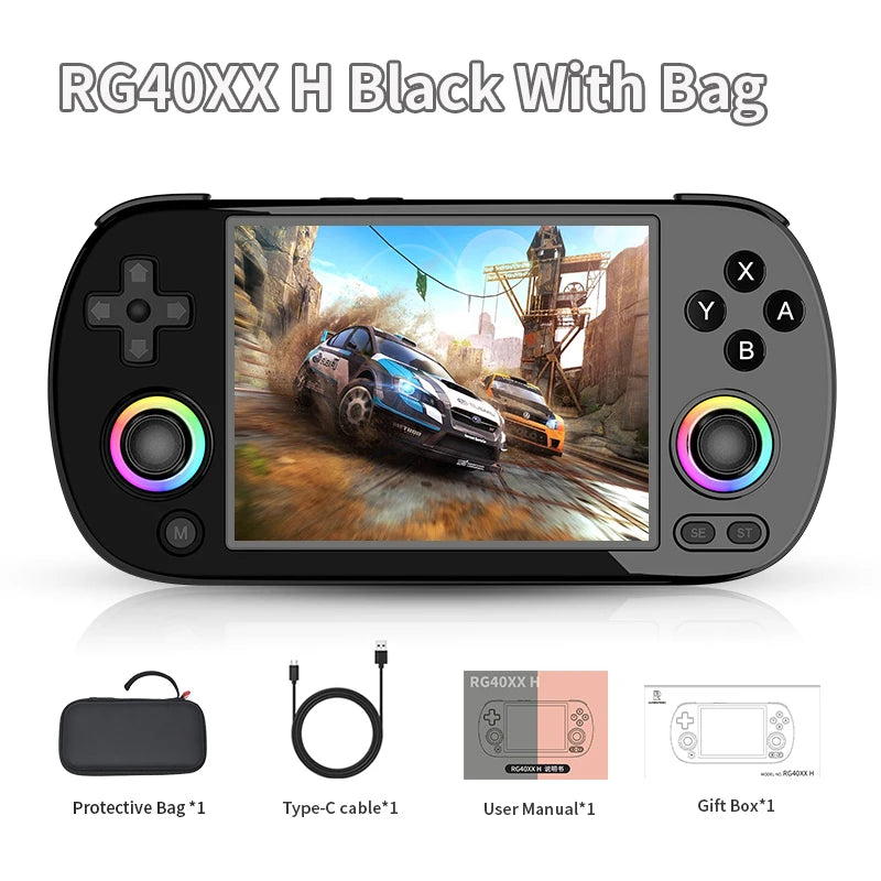 ANBERNIC RG40XX H Retro Handheld Game Console 4.0 inch IPS Linux 64-bit RGB Joystick Video Gaming Player Support HDMI Connection