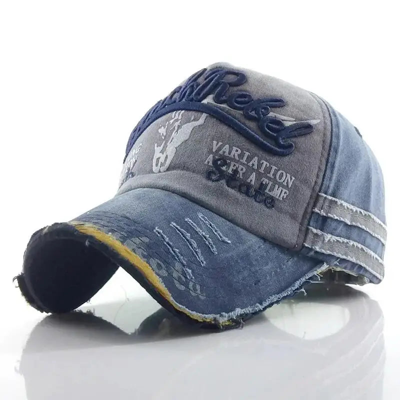 Retro Canvas Denim Patchwork Snapback Hat Vintage Unisex Baseball Cap for Men And Women Autumn Hip Hop Style Summer Wear