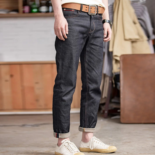 Maden Retro 11.6oz Selvedge Raw Denim Jeans Tapered Regular Fit Cotton