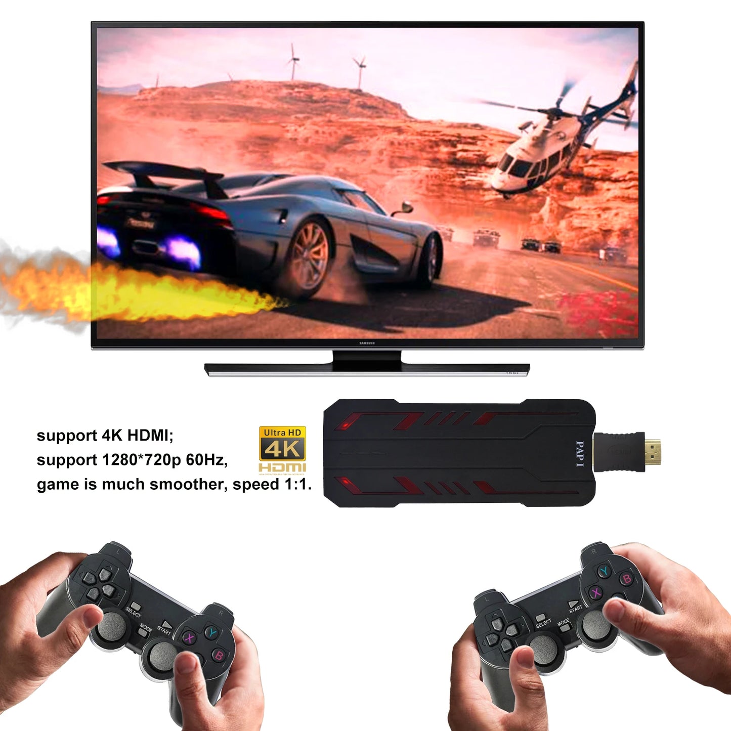 ANBERNIC PAP I Retro Game Console Nostalgia Game Stick 4K HDMI-Output Plug and Play Family Video Game 4000+ Games  Gift For Kids