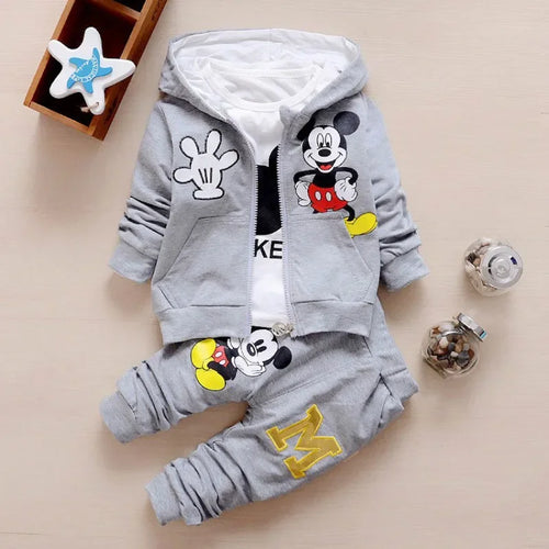 Spring and Autumn New Products Boys Clothes Set Cute Mickey Cotton