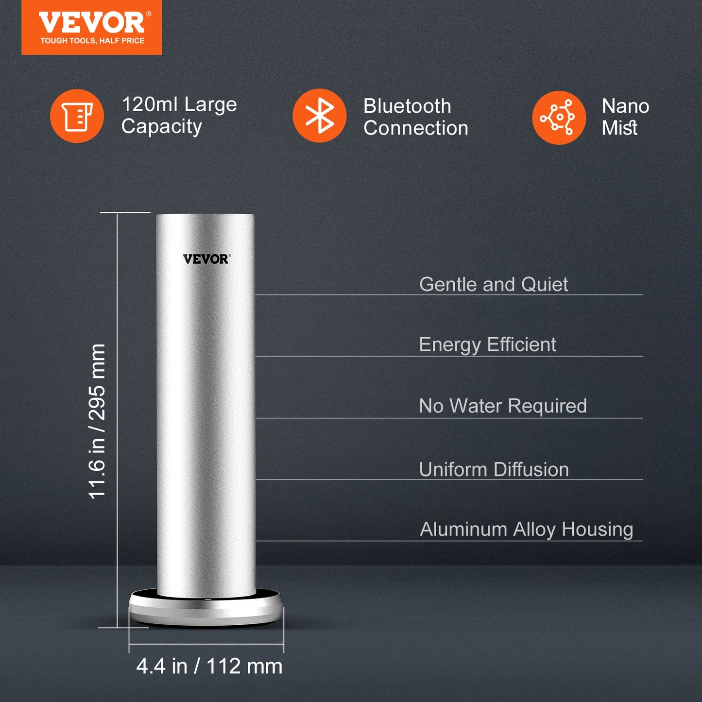 VEVOR Scent Air Machine Bluetooth Smart Cold Air Diffuser Waterless Essential Oil Scent Air Diffuser Floor Aromatherapy Machine