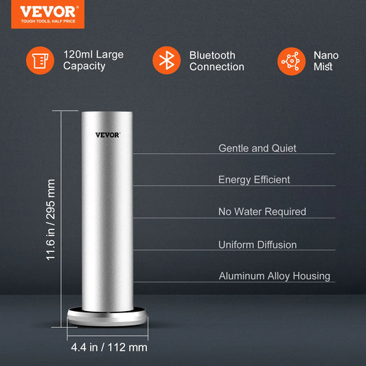 VEVOR Scent Air Machine Bluetooth Smart Cold Air Diffuser Waterless Essential Oil Scent Air Diffuser Floor Aromatherapy Machine