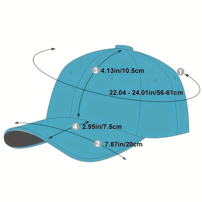 Unisex Simple Black Baseball Cap Solid Color Golf Hat Cotton Snapback