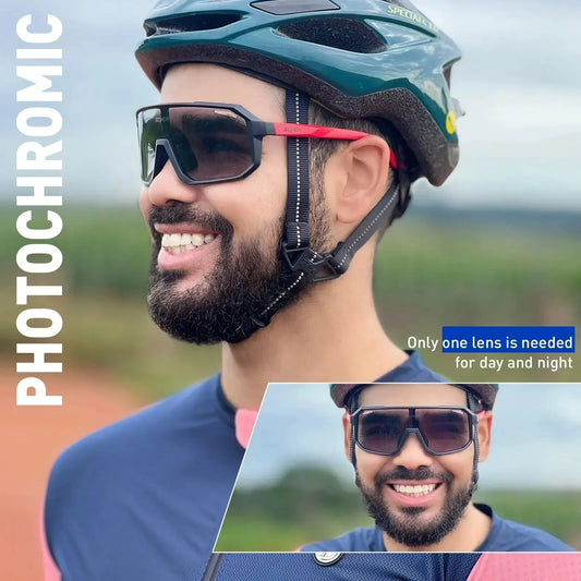 Cycling Glasses Photochromic Sunglasses Men Women Mountain Bike Road
