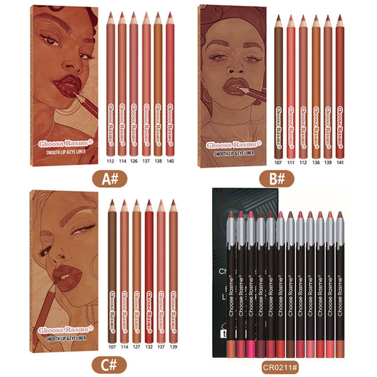 6colors Matte Lip Liner Red Outline Lip Liner Waterproof long-lasting