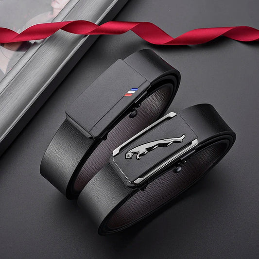 Fashion Business Men'S Belt Genuine Luxury Brand Belt Automatic Buckle