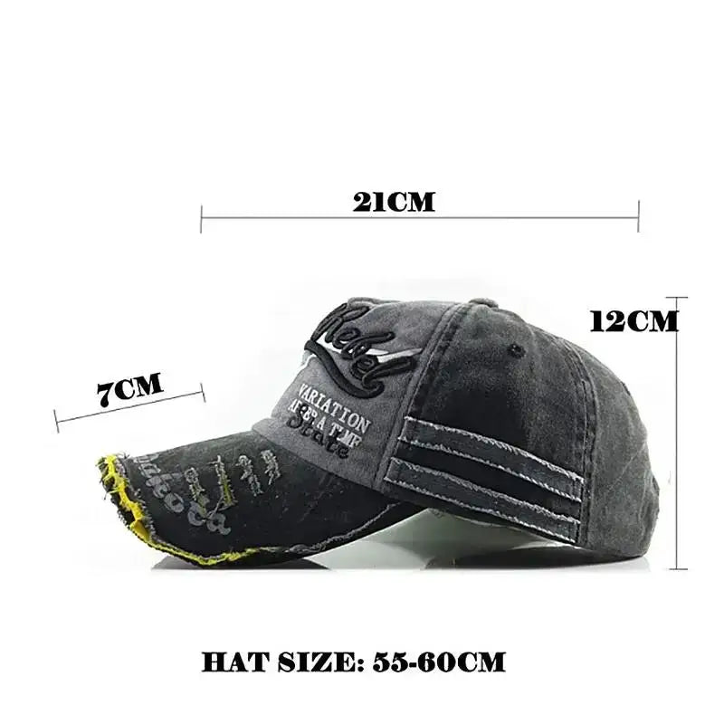 Retro Canvas Denim Patchwork Snapback Hat Vintage Unisex Baseball Cap for Men And Women Autumn Hip Hop Style Summer Wear