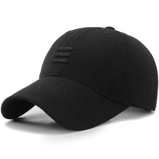 Three Horizontal Lines Embroidery Baseball Caps Spring and Autumn