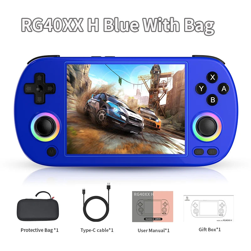 ANBERNIC RG40XX H Retro Handheld Game Console 4.0 inch IPS Linux 64-bit RGB Joystick Video Gaming Player Support HDMI Connection