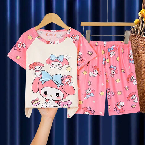 Summer Children's Pajamas Short Sleeve Girls Cartoon Old Boys Boys