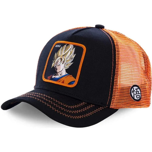 Dragon Ball Z Baseball Hat Goku Super Saiyan Cartoon Mesh Sunhat for