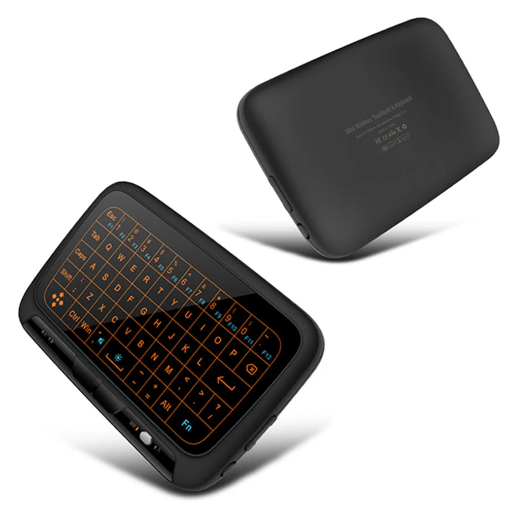 H18 Mini Full Touch Screen 2.4GHz Air Mouse Touchpad Backlight Wireless Keyboard Plug And Play Smart QWERTY Keyboard for IPTV