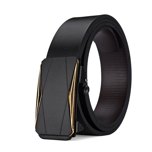 Fashion Business Men'S Belt Genuine Luxury Brand Belt Automatic Buckle