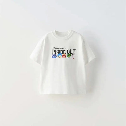 Disney Clothes New Children Fashion Casual Tshirt White Round Neck