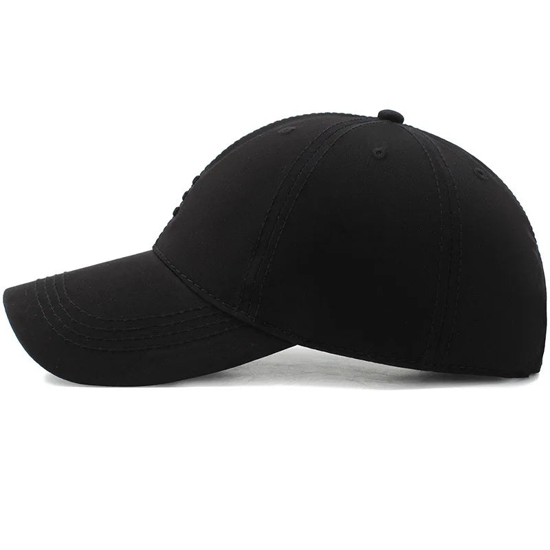Three Horizontal Lines Embroidery Baseball Caps Spring and Autumn