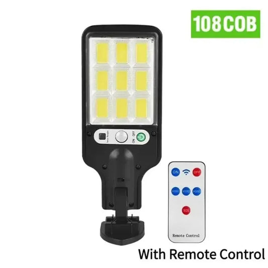 72/108 COB Sensor Solar Lights Outdoor LED Street Garden Solar Lamps