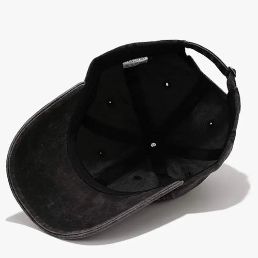 Unisex Baseball Cap Vintage Washed Cotton Fits Men Women Washed Denim