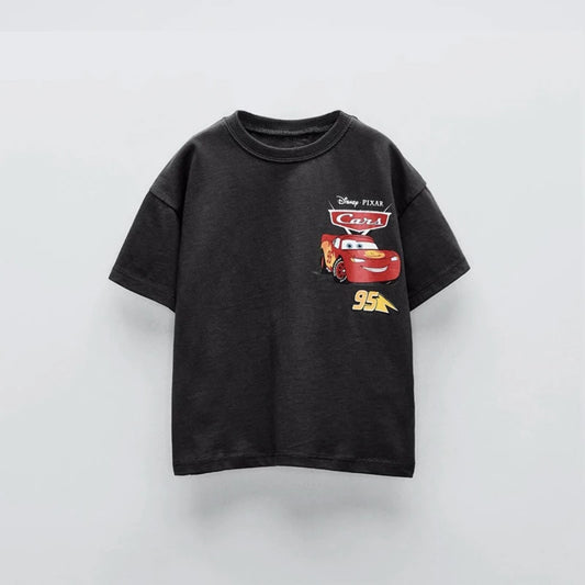 Car Cartoon Tees Tops For Boy Clothing Summer Fashion Children Short