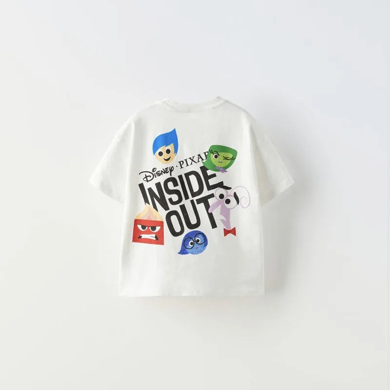 Disney Clothes New Children Fashion Casual Tshirt White Round Neck