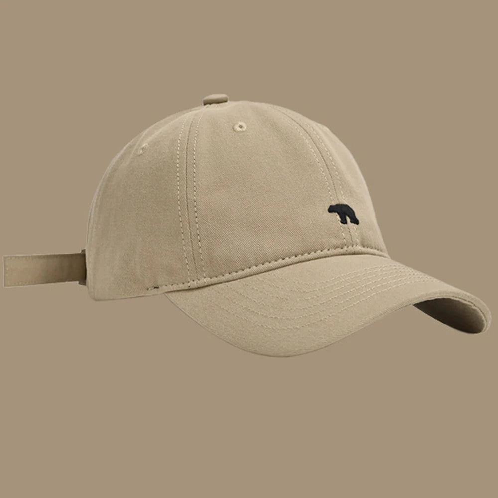 Fashionable Retro Polar Bear Embroidered Baseball Cap For Women