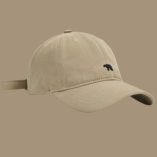 Fashionable Retro Polar Bear Embroidered Baseball Cap For Women