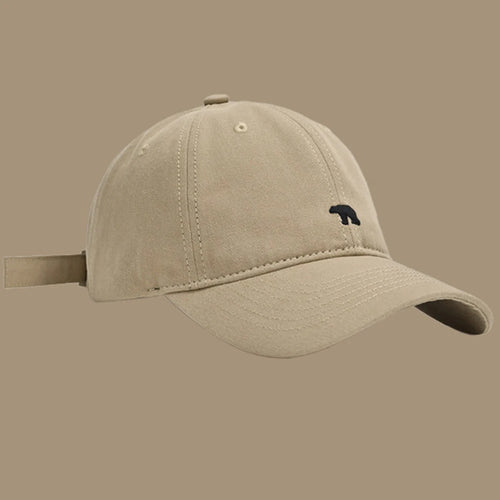 Fashionable Retro Polar Bear Embroidered Baseball Cap For Women