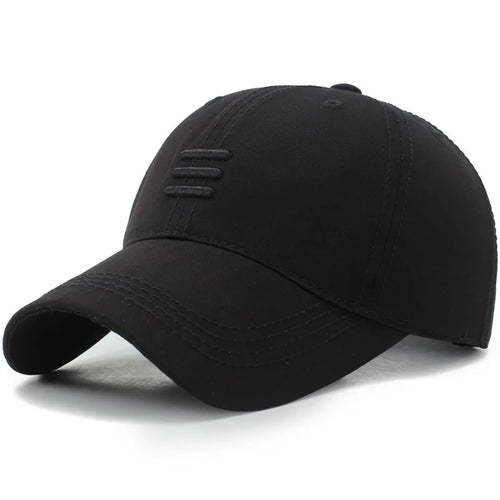 Three Horizontal Lines Embroidery Baseball Caps Spring and Autumn