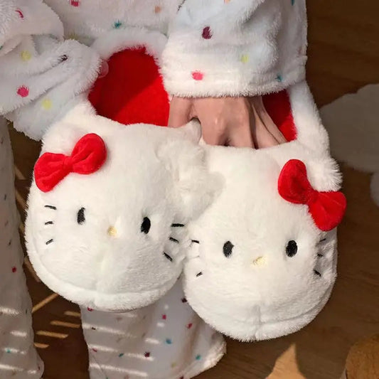 Sanrio Hellokitty Plush Slippers