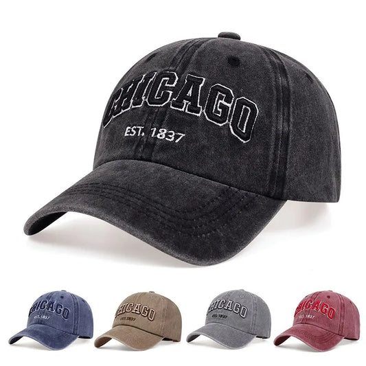 New Letter CHICAGO Baseball Cap Men Women Spring Summer Cotton Unisex