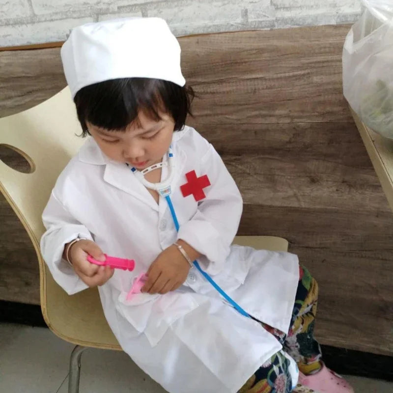 New Kids Cosplay Clothes Boys Girls Doctor Nurse Uniforms Fancy