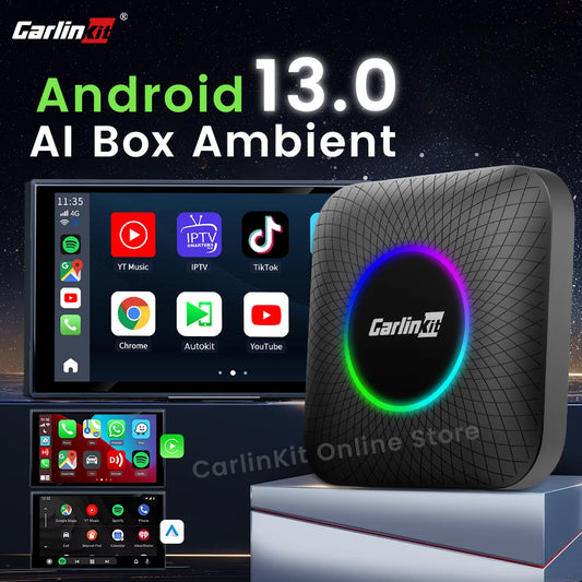 CarlinKit Android 13 Tv Box 8 Core CarPlay Android Auto Wireless Adapter Support Toyota Youtube Netfilx IPTV Spotify