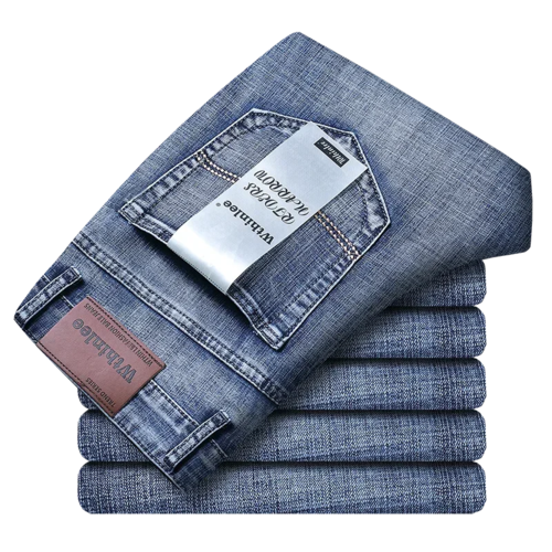 2025 Fashion Four Seasons Classic Blue Black Work Denim Trousers