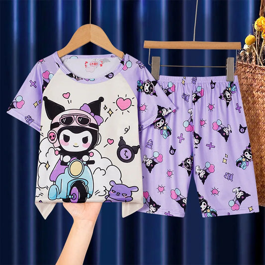 Summer Children's Pajamas Short Sleeve Girls Cartoon Old Boys Boys