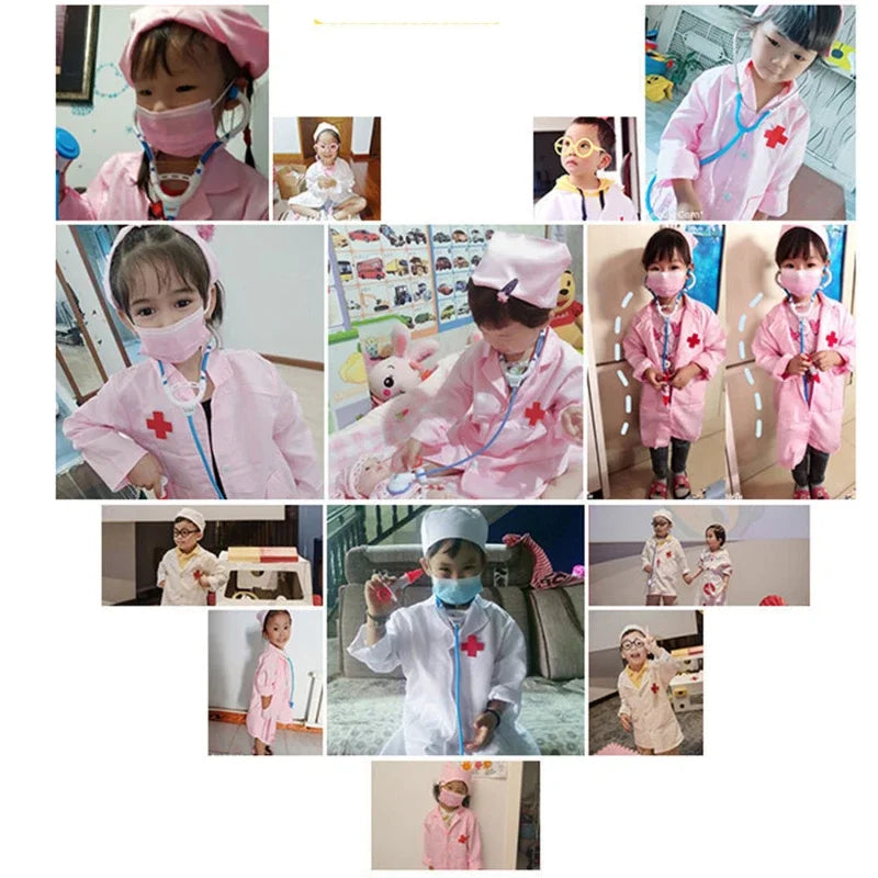 New Kids Cosplay Clothes Boys Girls Doctor Nurse Uniforms Fancy