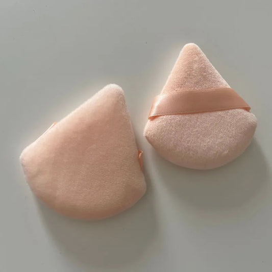 Triangle Velvet Powder Cosmetic Puff Colored Soft Smooth Dry Use Makeup Sponge Puff for Women Beauty Washable Face Makeup Tools
