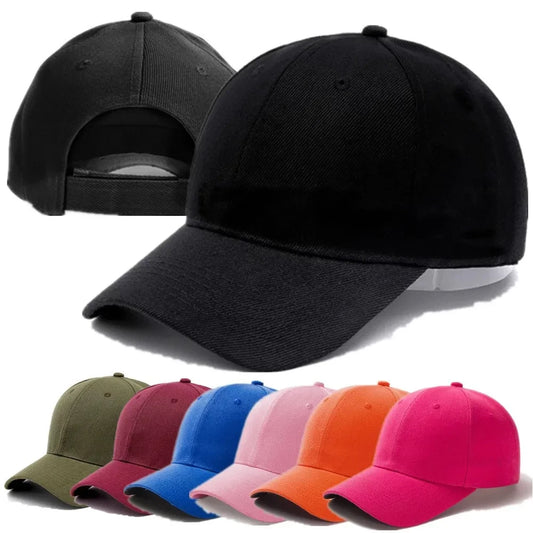 Unisex Cap Casual Plain Baseball Cap Adjustable Snapback Hats For