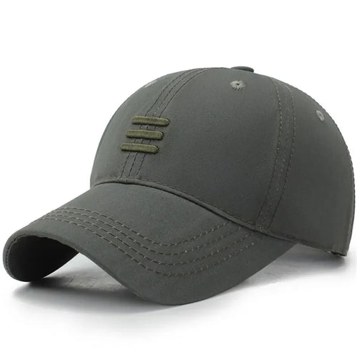 Three Horizontal Lines Embroidery Baseball Caps Spring and Autumn