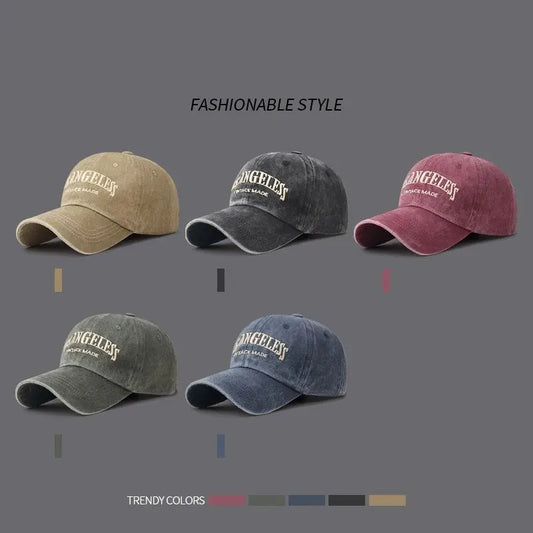 New Soft Top Washed Vintage Coated Cloth Cap Three-Dimensional