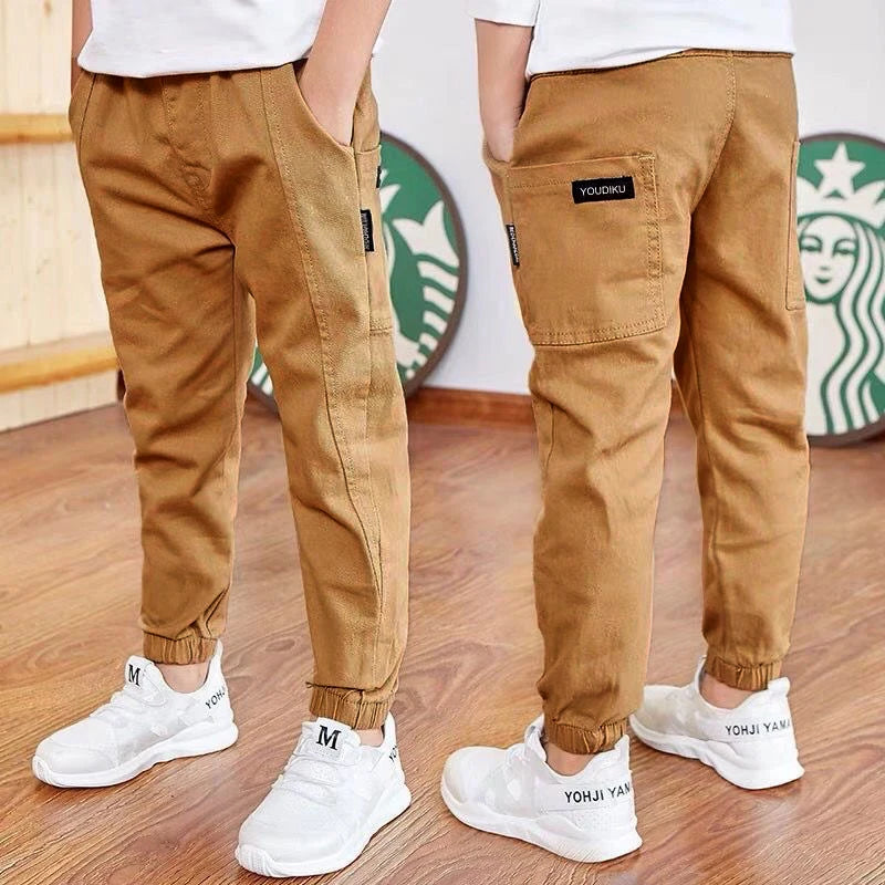 Spring Autumn Cotton Boys Pants Children Trousers Casual Kids Sports
