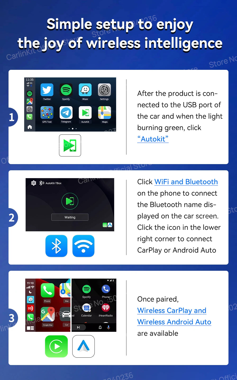 CarlinKit CarPlay Ai Box Android 13 TV Box Support Netflix IPTV GPS Wireless Android Auto & CarPlay 4G LTE Genuine Qualcomm Chip