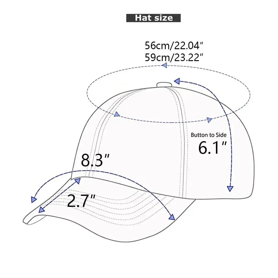 Unisex Baseball Cap Vintage Washed Cotton Fits Men Women Washed Denim