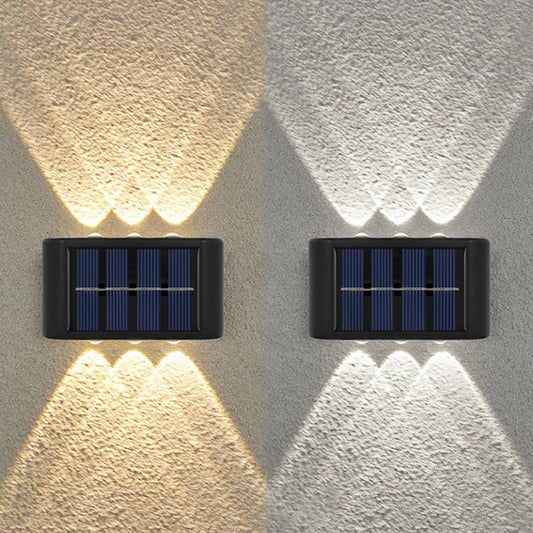 6LED Solar Lights, Outdoor Waterproof Atmosphere Wall Lamp,Up And Down