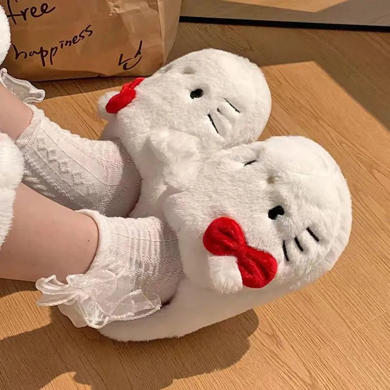 Sanrio Hellokitty Plush Slippers