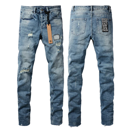 24fw American Fashion Brand KSUBI New Retro Washed Light Colored Jeans