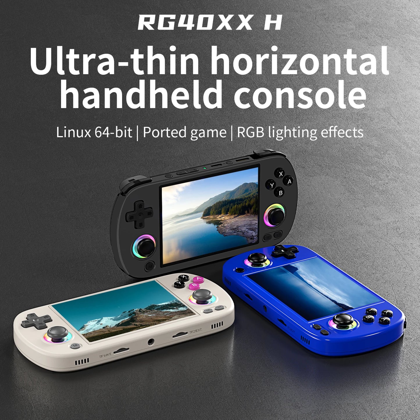 ANBERNIC RG40XX H Retro Handheld Game Console 4.0 inch IPS Linux 64-bit RGB Joystick Video Gaming Player Support HDMI Connection